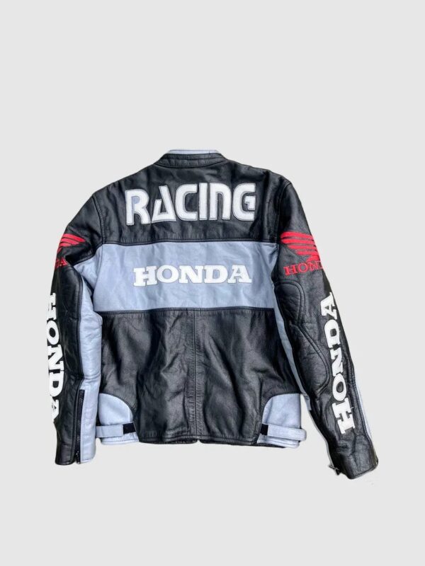 Honda Leather Rare Streetwear Black Jacket - Image 2