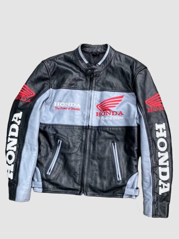 Honda Leather Rare Streetwear Black Jacket