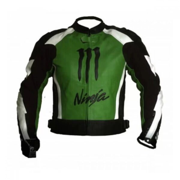 Kawasaki Ninja Green & Black Motorcycle Racing Leather Jacket