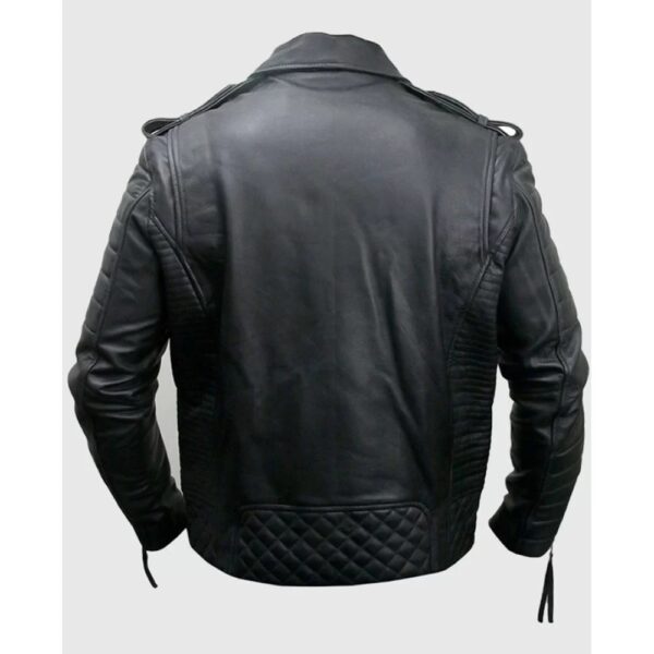 Kay Michael Black Biker Leather Jacket - Image 2