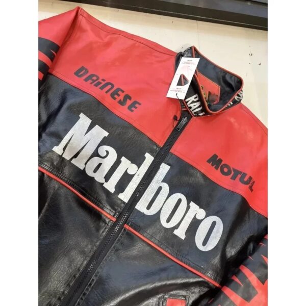 Vintage Marlboro Yamaha Motul Team Leather Jacket - Image 2