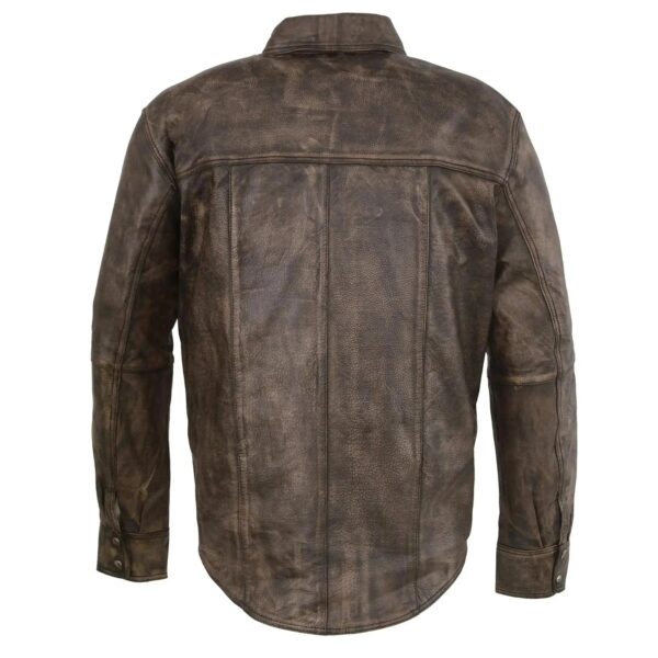 Men's Grey Western Cowhide Jacket - Image 2