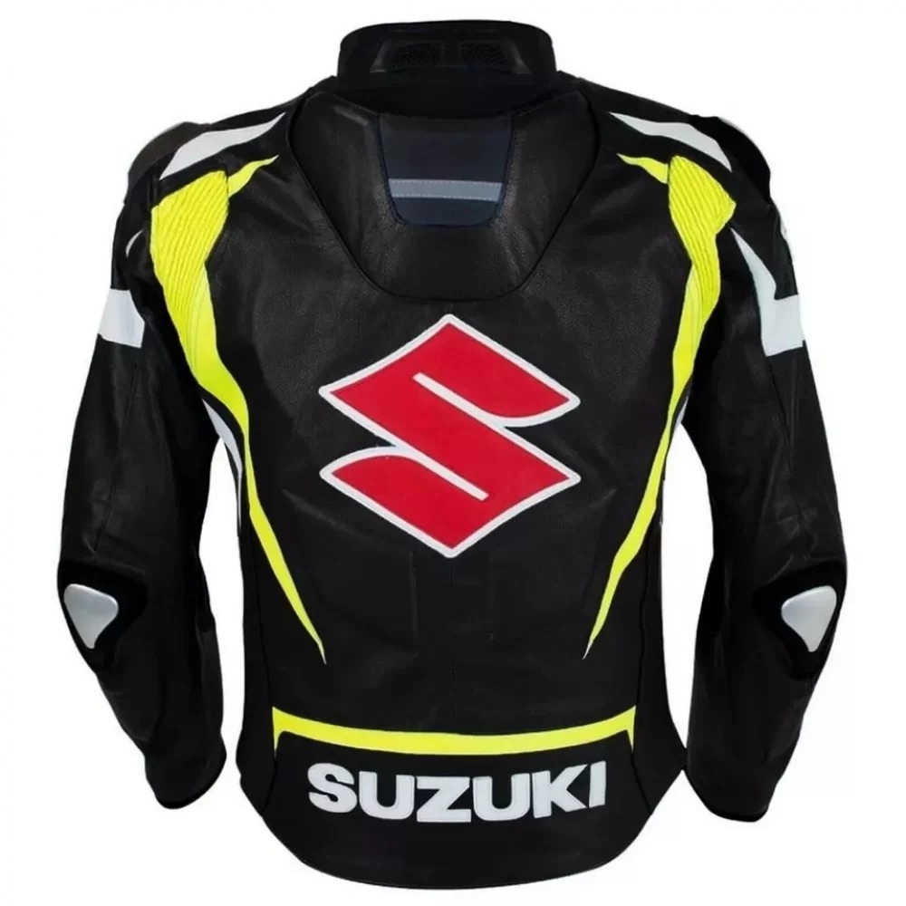 Mens Suzuki Racing Black Leather Biker Jackets