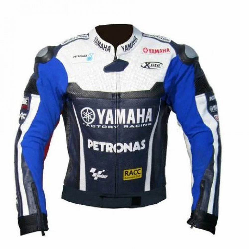 Mens Yamaha Racing Motorbike Leather Jacket