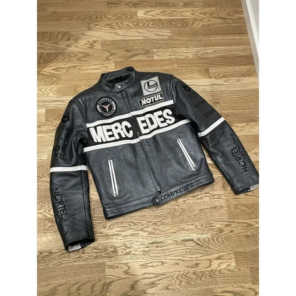 Mercedes F1 Race Leather Jacket