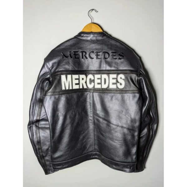 mercedes racing genuine cowhide leather jackets 1