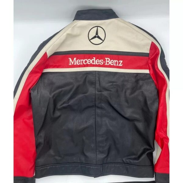 Mercedes Racing Team McLaren F1 Motorsports Leather Jacket - Image 2