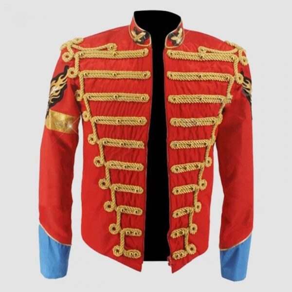Rare MJ Michael Jackson Red Retro England Military Jacket