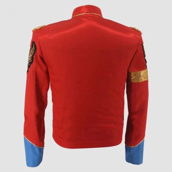 Rare MJ Michael Jackson Red Retro England Military Jacket - Image 2