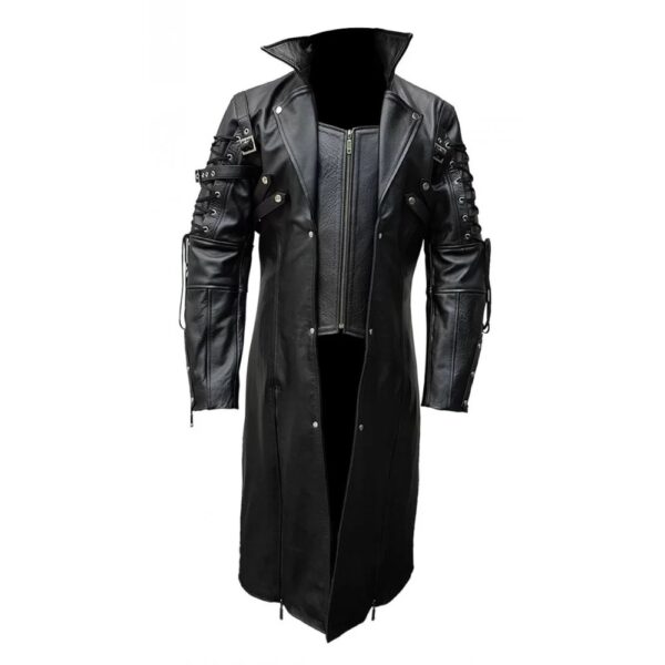 Steampunk Leather Trench Coat for Men