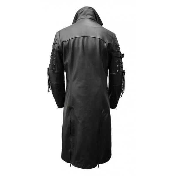 Steampunk Leather Trench Coat for Men - Image 2