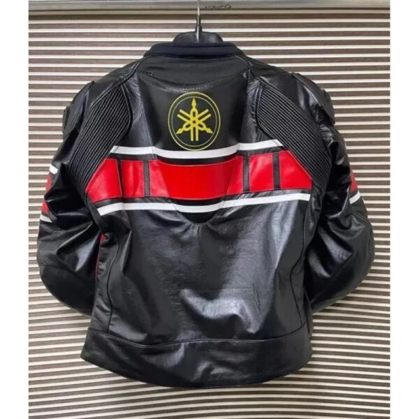 YAMAHA Motorbike Cowhide Leather Bomber Jacket - Image 2