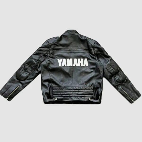 Yamaha Black Racing Leather Jacket - Image 2