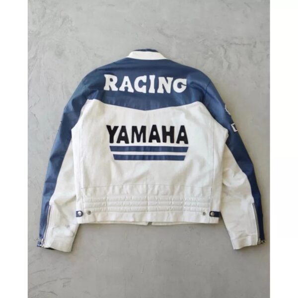 Yamaha Motorcycle Biker Racing Leather Jacket - Image 2