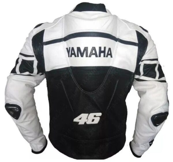 Yamaha Motorcycle Leather Racing White Jacket - Image 2