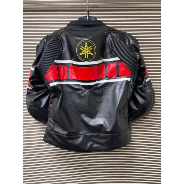 yamaha racing black motorcycle leather jackets