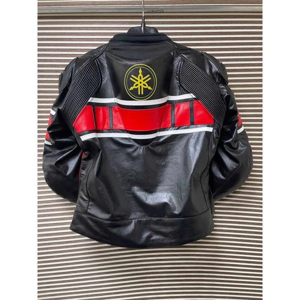 Yamaha Racing Black Motorcycle Leather Jackets