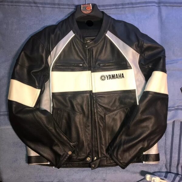 Yamaha Racing Cowhide Leather Jacke