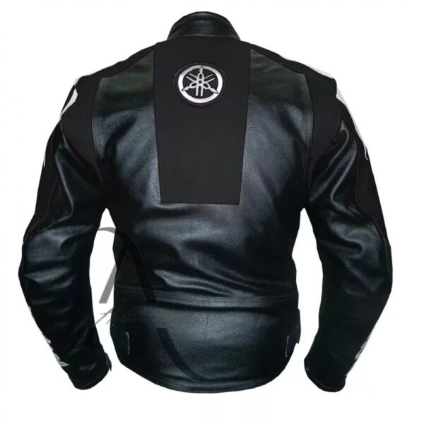 Yamaha Racing Motorcycle Leather Biker Jacket - Image 2