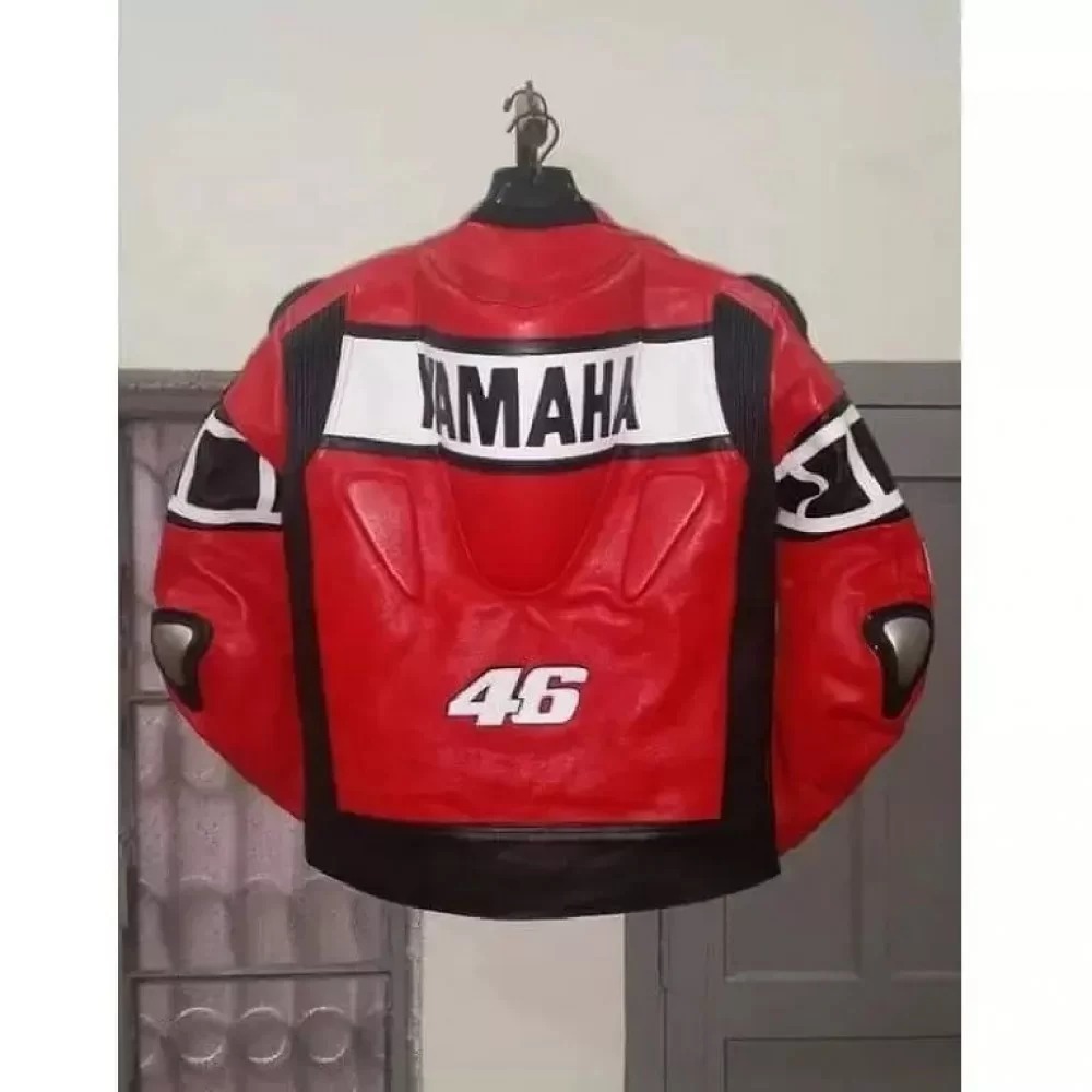 Yamaha Racing Red Leather Biker Jackets