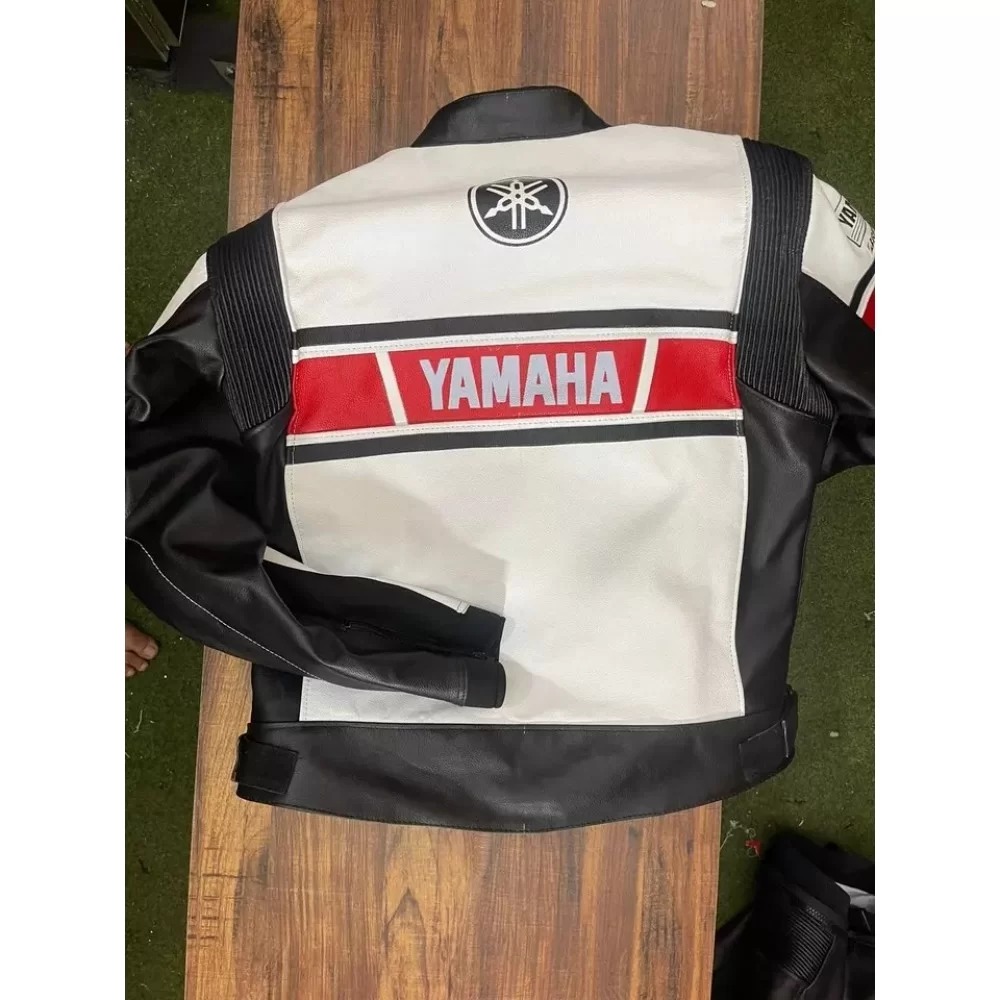 Yamaha Racing White Leather Jackets