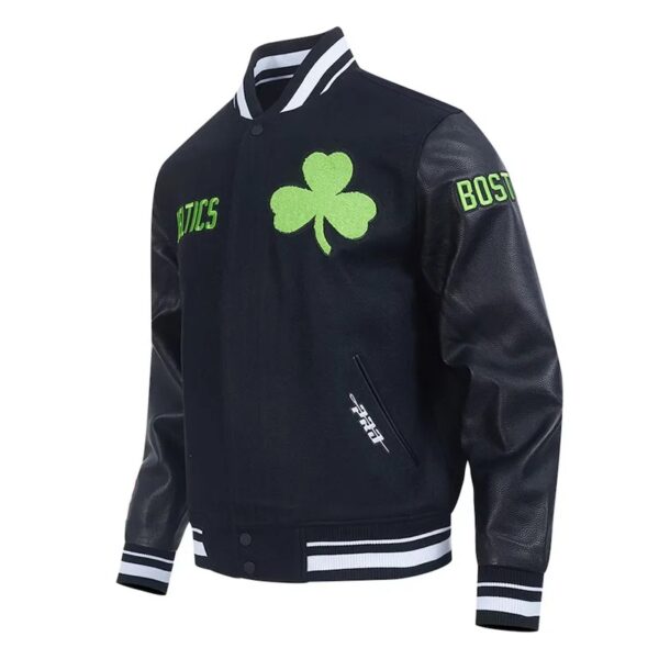 boston celtics 2024 25 city edition black varsity jacket