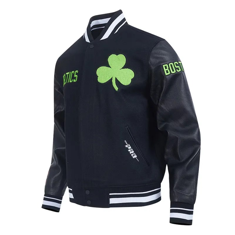boston celtics 2024 25 city edition black varsity jacket