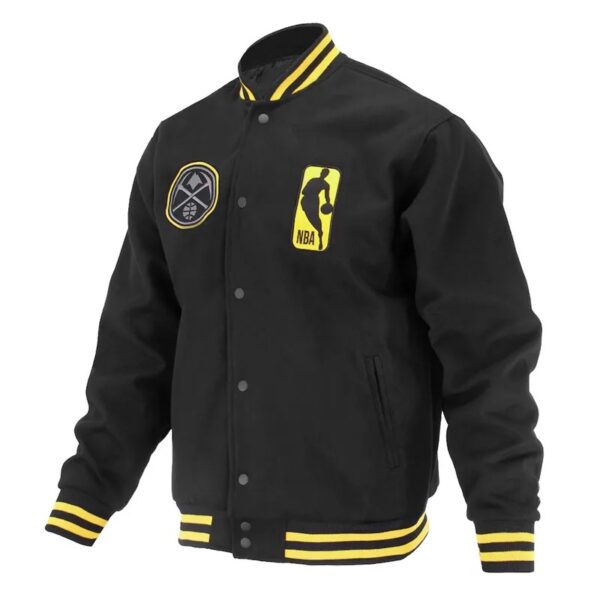 Denver Nuggets Logoman Shadow Black Varsity Jacket