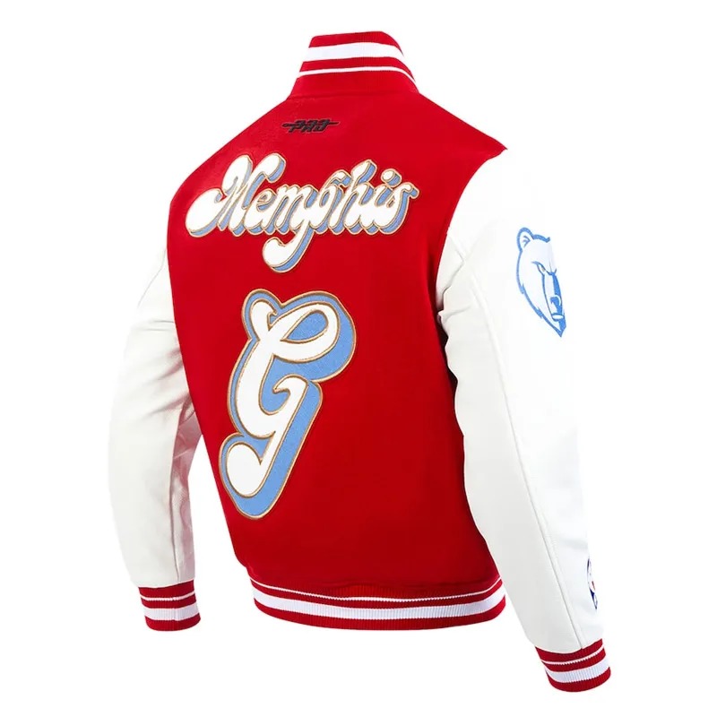 memphis grizzlies 2024 25 city edition red and white jacket