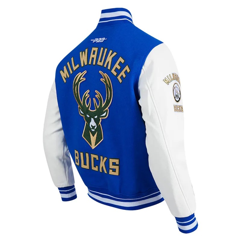 milwaukee bucks 2024 25 city edition blue and white jacket