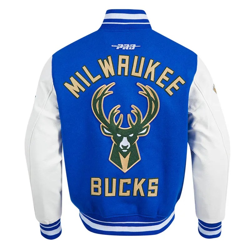 milwaukee bucks 2024 25 city edition chenille blue varsity jacket