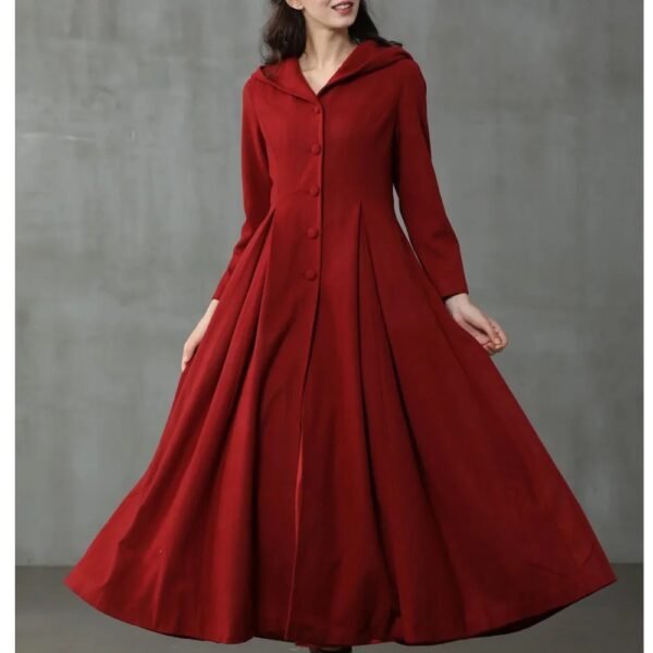 My Fair Lady Hooded Wool Coat