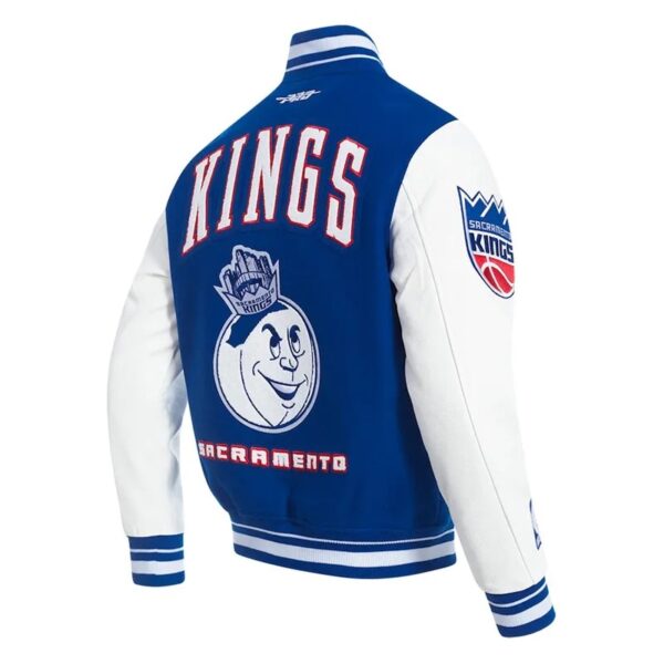 Sacramento Kings 2024/25 City Edition Chenille Blue Varsity Jacket - Image 3