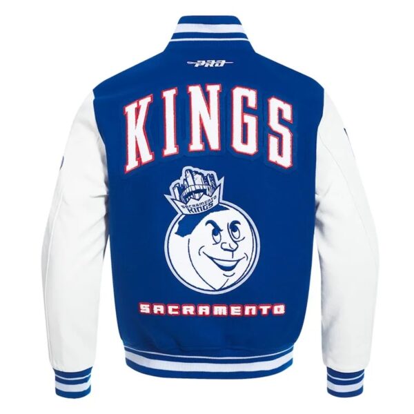 Sacramento Kings 2024/25 City Edition Chenille Blue Varsity Jacket - Image 2