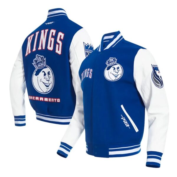Sacramento Kings 2024/25 City Edition Chenille Blue Varsity Jacket - Image 5