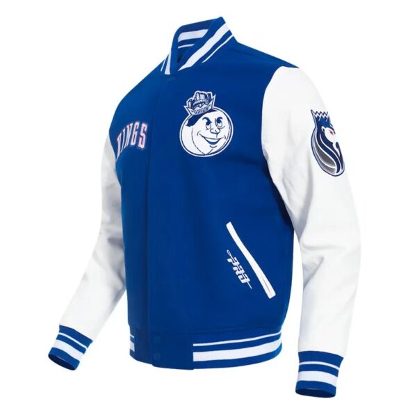 Sacramento Kings 2024/25 City Edition Chenille Blue Varsity Jacket - Image 4