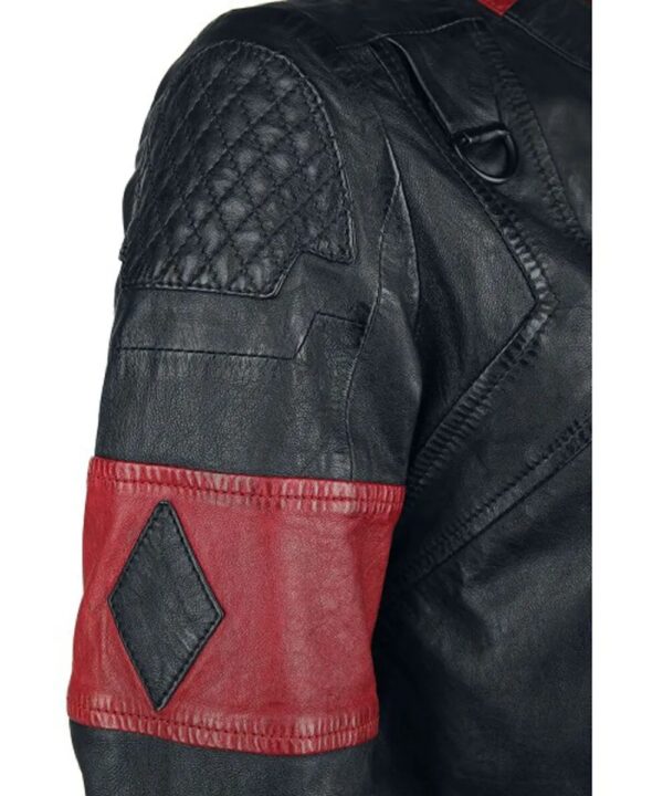 Harley Quinn Live Fast Die Clown Leather Jacket - Image 3