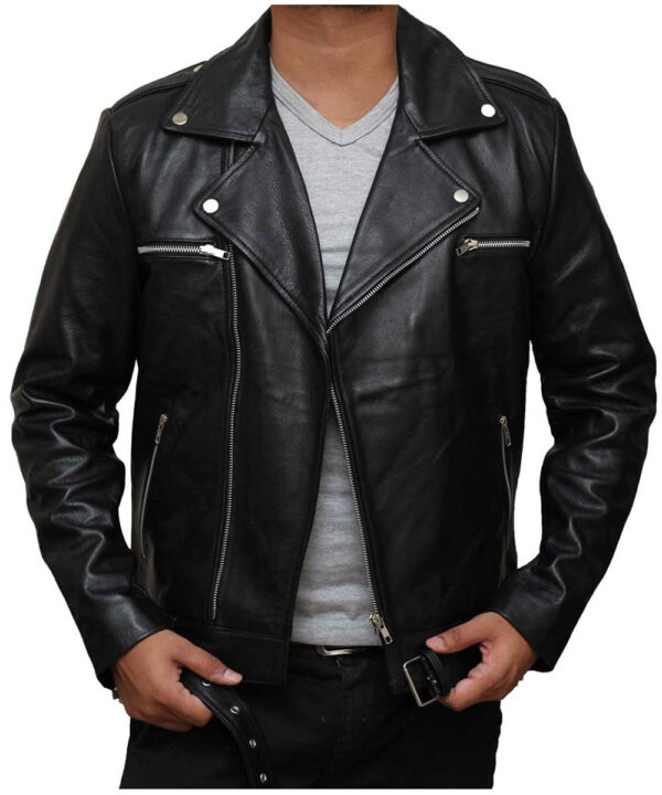 Negan The Walking Dead Black Leather Jacket