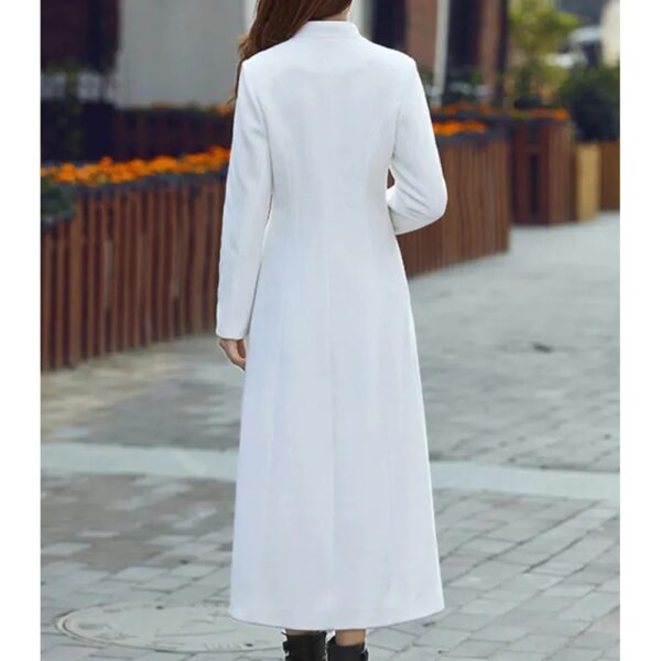 Women Winter Long Wool Coat - Image 4