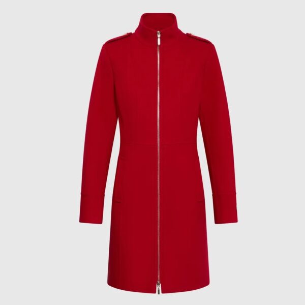 Women Wool Zip Front Coat