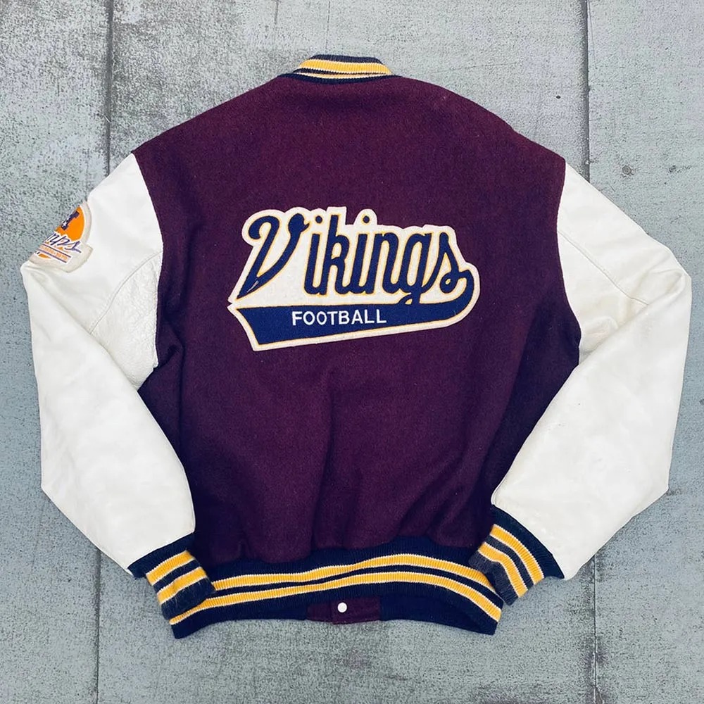 1980s minnesota vikings nfc champs patch varsity jacket 1000x1000fit