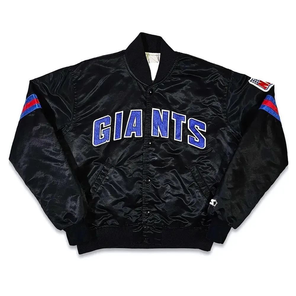 80 s New York Giants Black Bomber Jacket 1000x1000fit