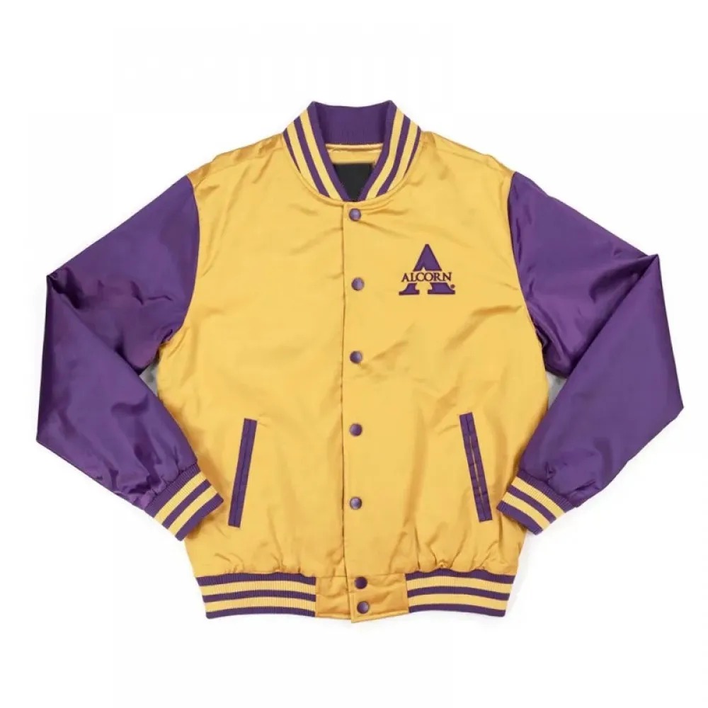 Alcorn State Gold and Purple Baseball Jacket 1000x1000fit