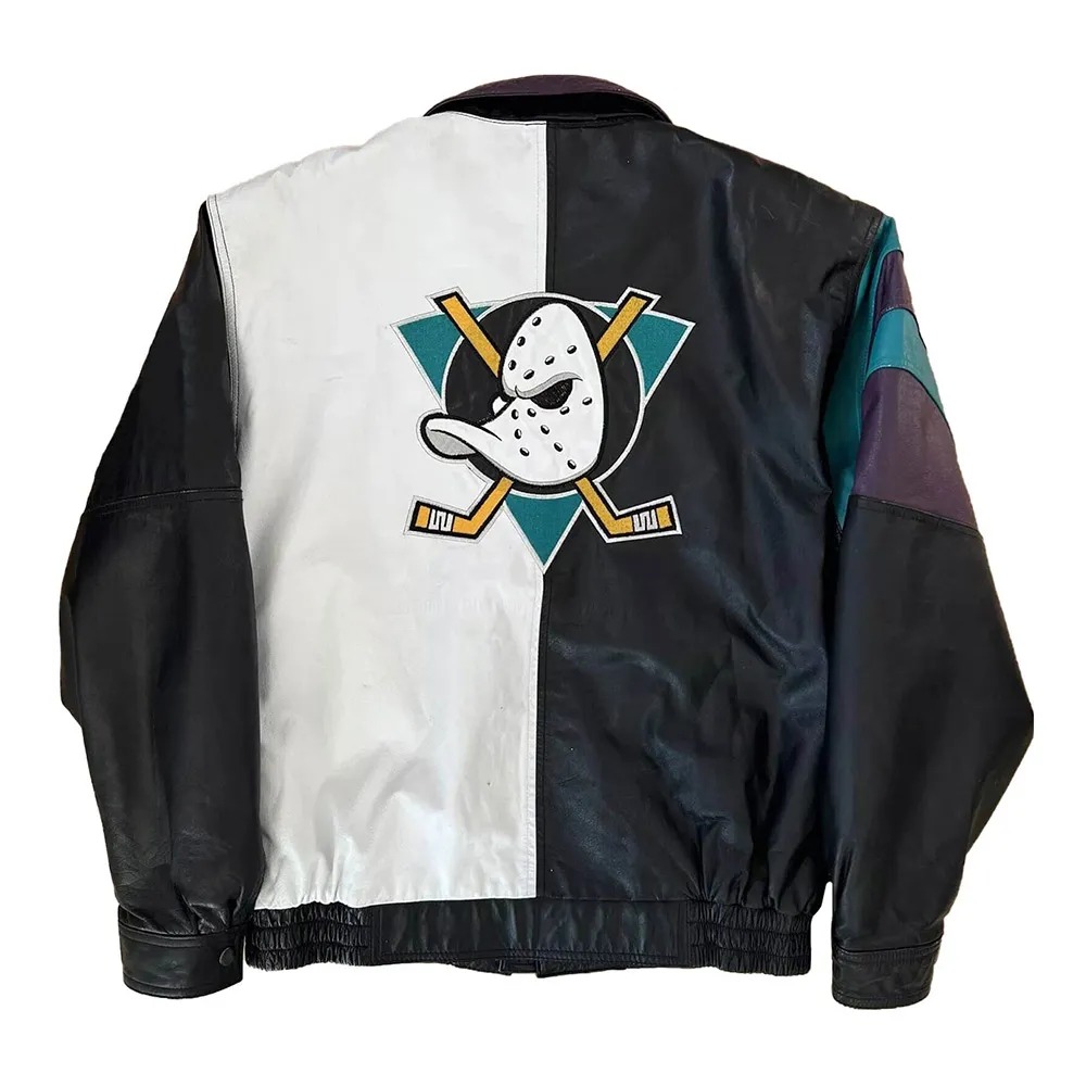 Anaheim Ducks Multi Color Leather Jacket 1000x1000fit
