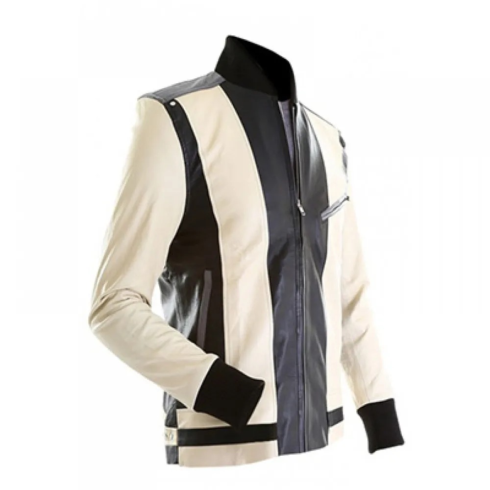 Custom made pure leather black cream casual bomber jacket men II 600x600 1000x1000fit