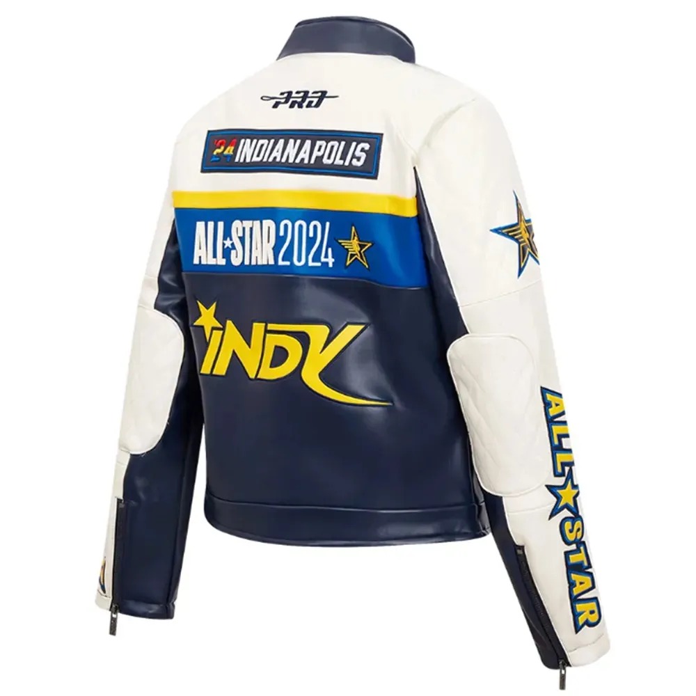 Jennifer Hudson NBA All Star Jacket 5 5 all star game 2024 eggshell white and midnight navy blue leather jacket3 1000x1000fit