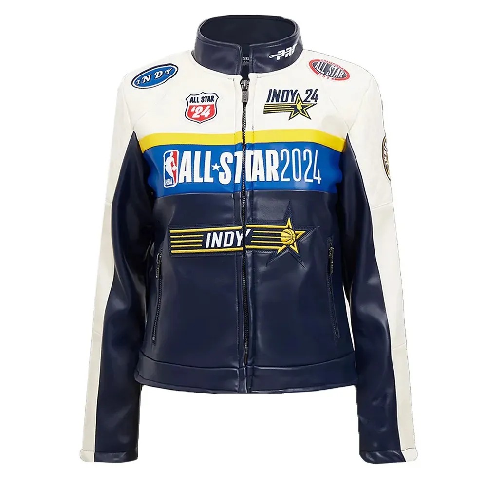 All Star Game 2024 Eggshell White and Midnight Navy Blue Leather Jacket 1000x1000fit