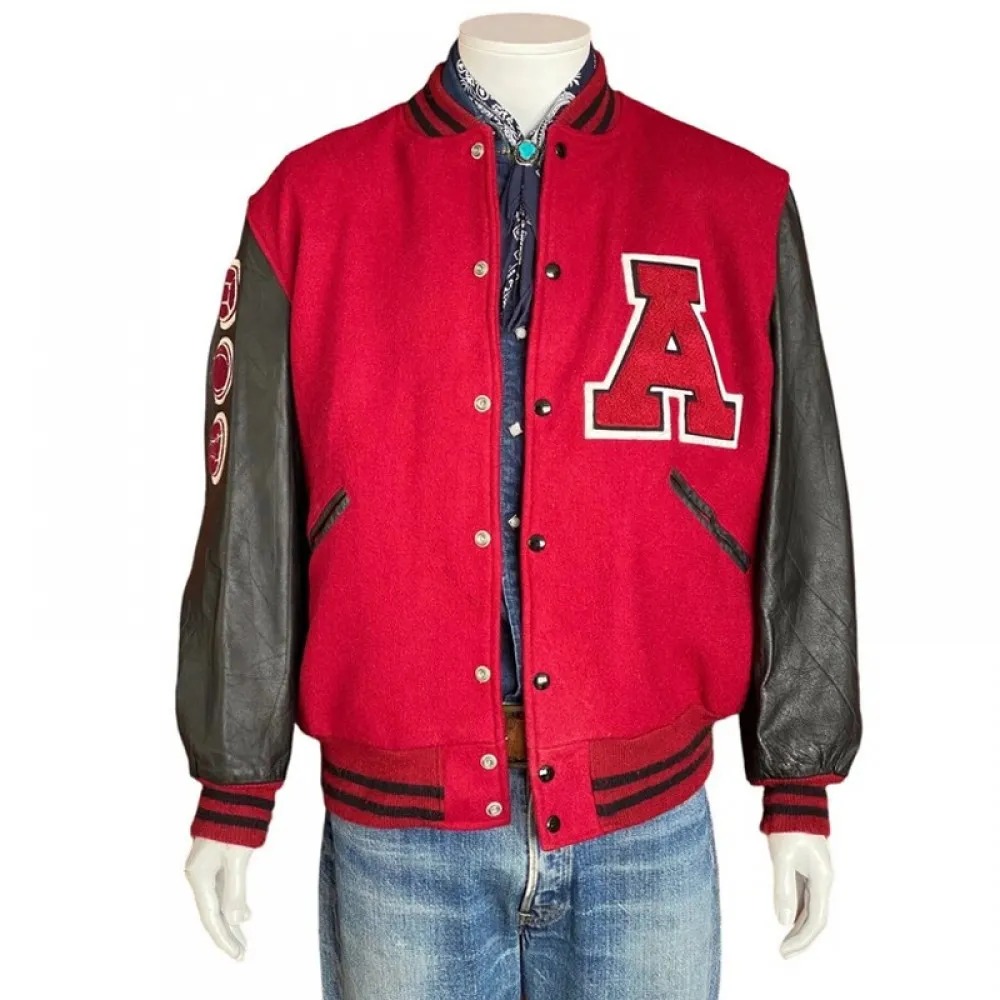 Annandale Red Black Varsity E2 80 93 Leather Sleeve Letterman Jacket 1000x1000fit