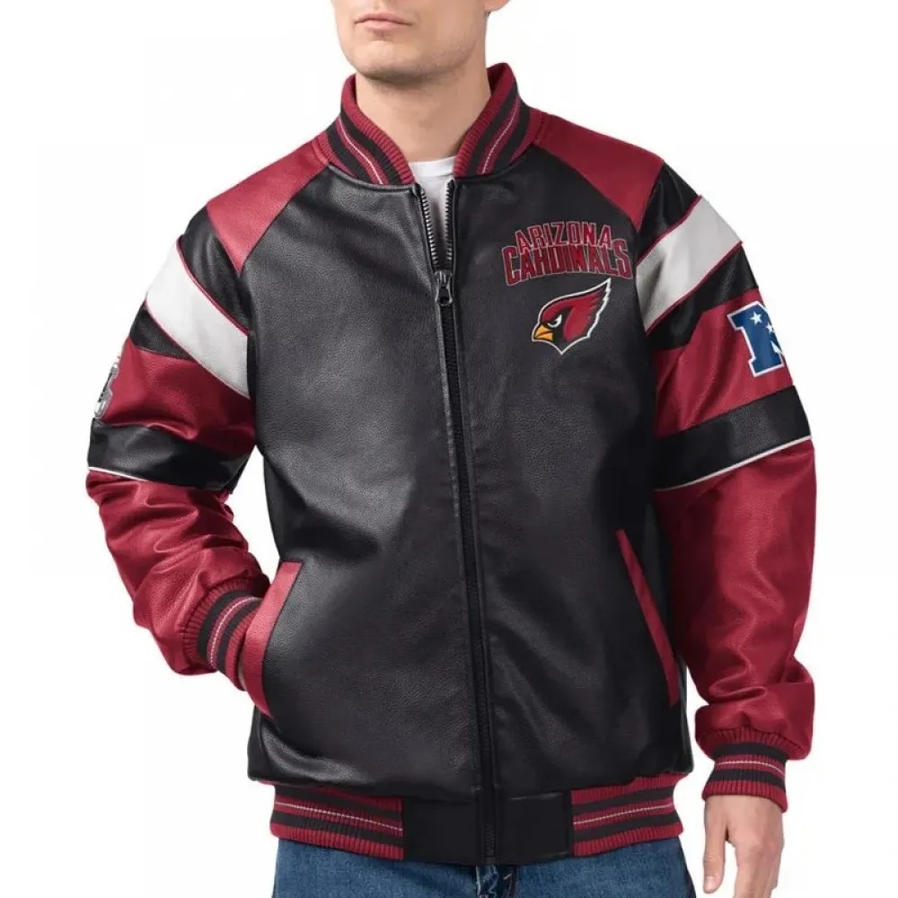 Arizona Cardinals G III Faux Varsity Leather Jacket 1000x1000fit