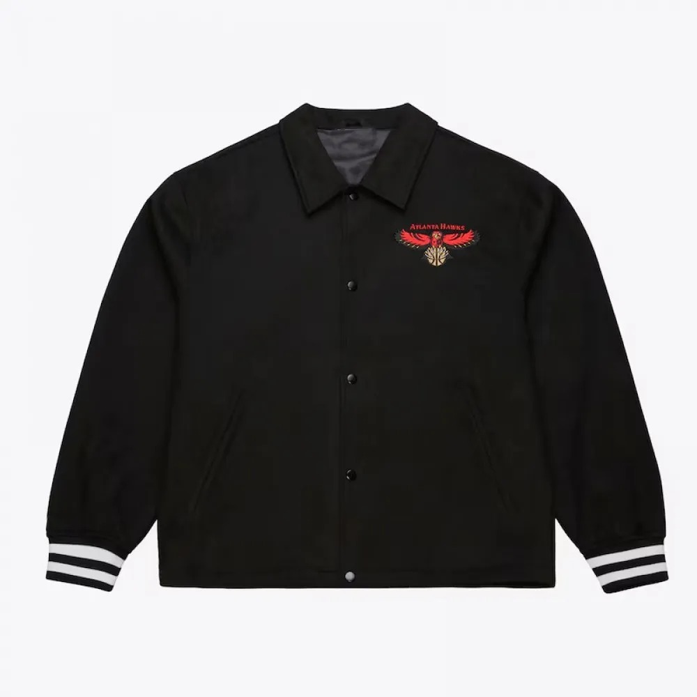Atlanta Hawks Oversweep Black Varsity Wool Jacket 1000x1000fit
